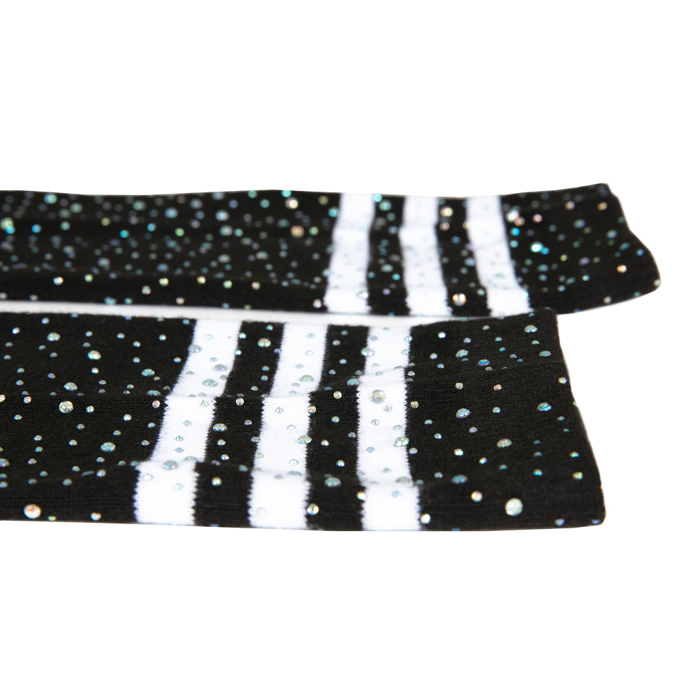 Rhinestone Stripe Socks