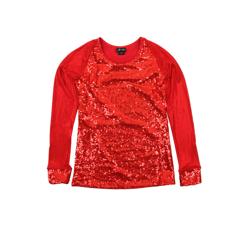 Kids Sequin Baseball Top