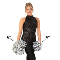 Just For Kix 6" Solid Metallic Pom – High-Energy, Lightweight Cheer & Dance Pom (Sold Individually)
