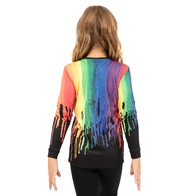 Colorful Paint Drip Long Sleeve Tee