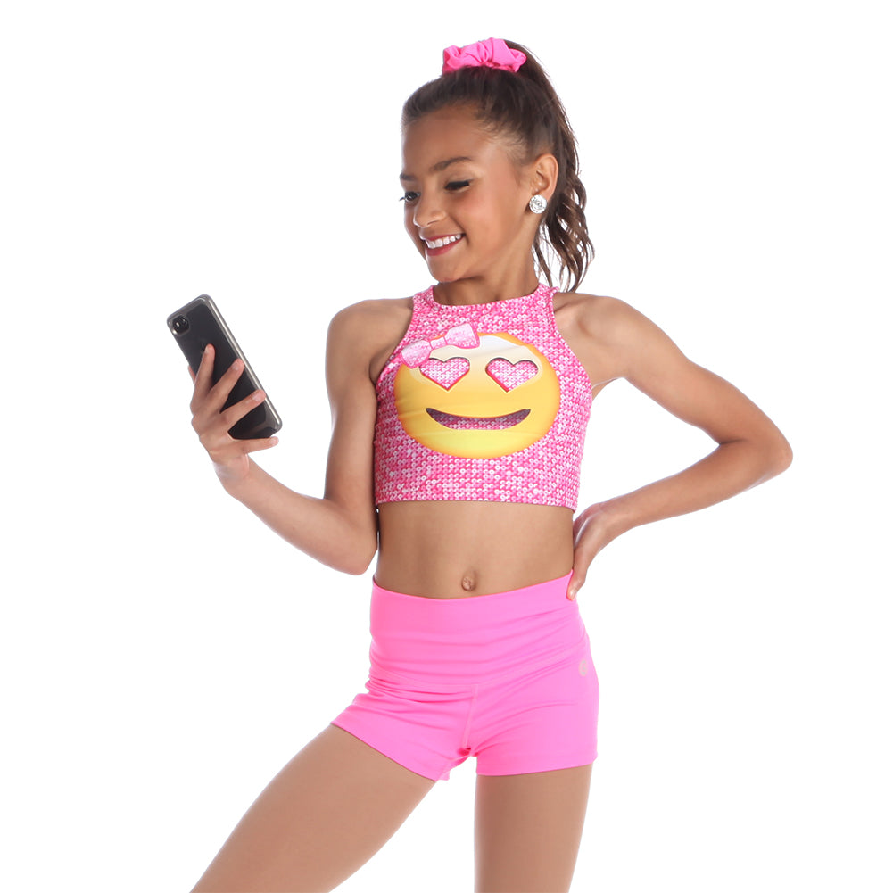 Youth Emoji Crop Top