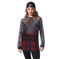 Punk Rock Princess Mesh Long Sleeve Tee