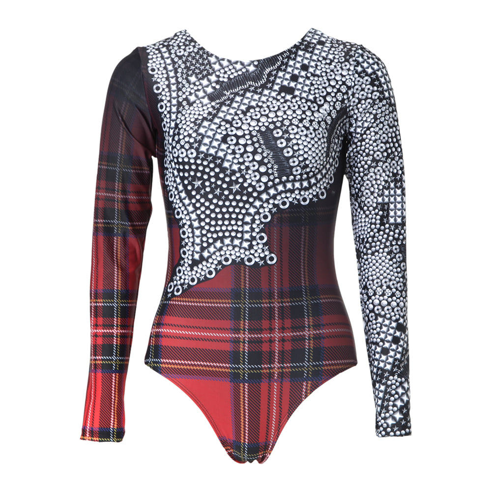 Punk Rock Princess Long Sleeve Leotard