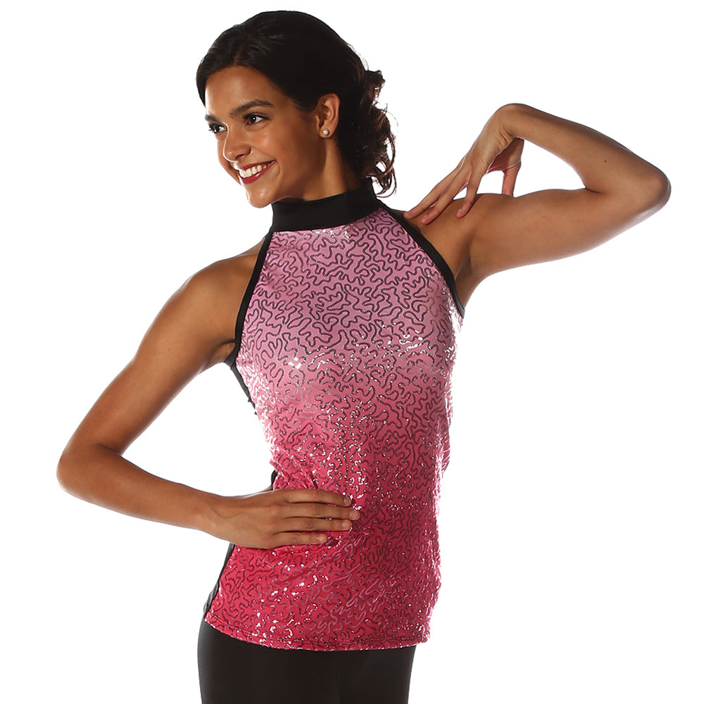 Youth Sequin Ombre Mockneck Tunic