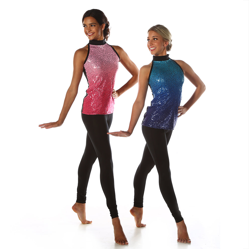 Youth Sequin Ombre Mockneck Tunic