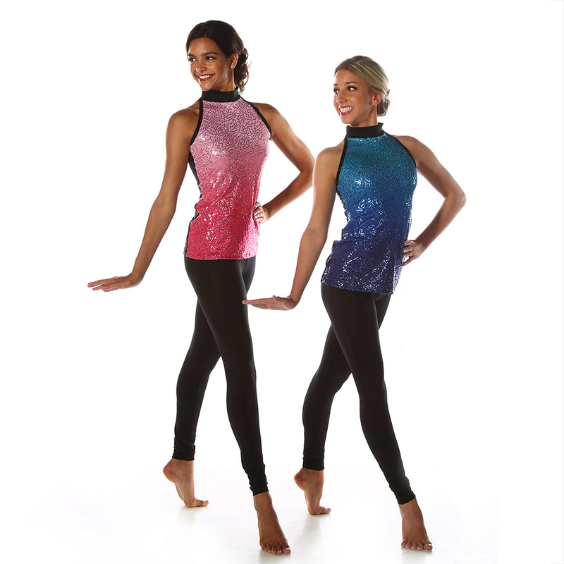 Sequin Ombre Mockneck Tunic