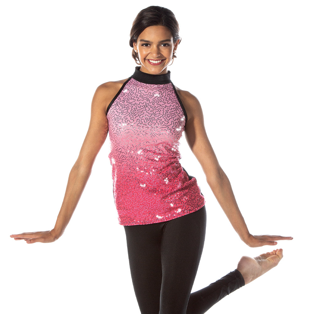 Youth Sequin Ombre Mockneck Tunic