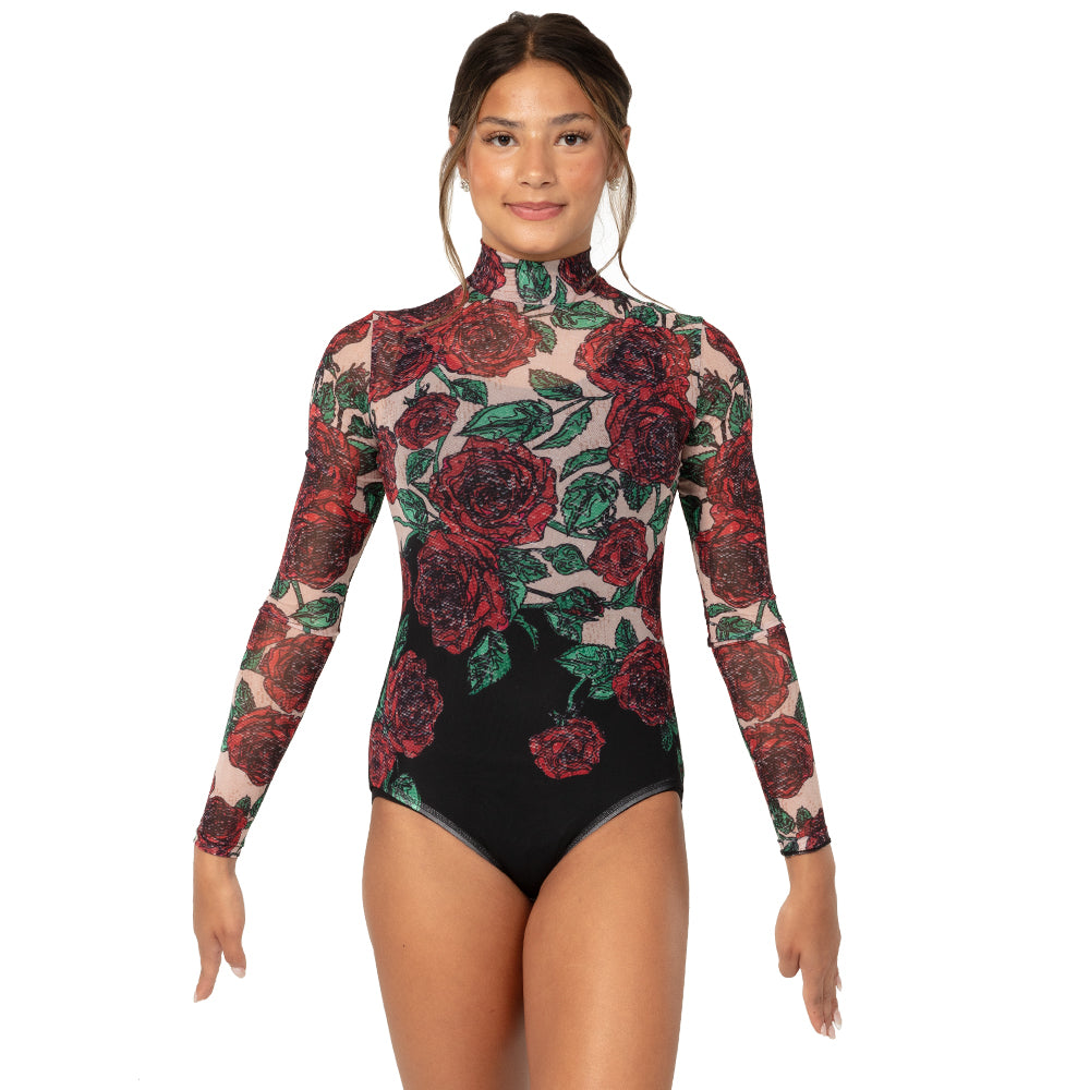 Rose Mesh Leotard
