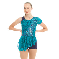 Alexandra Teal Lace Biketard