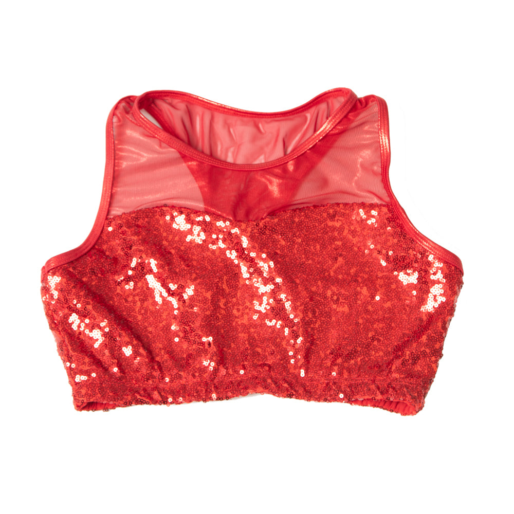 Kids Sequin Mesh Sweetheart Bra