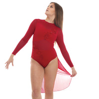 Skirted Mesh Panel Leotard