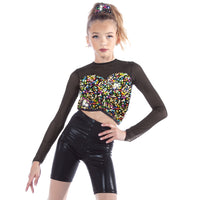 Alexandra Collection Kids Sequin Crop Top