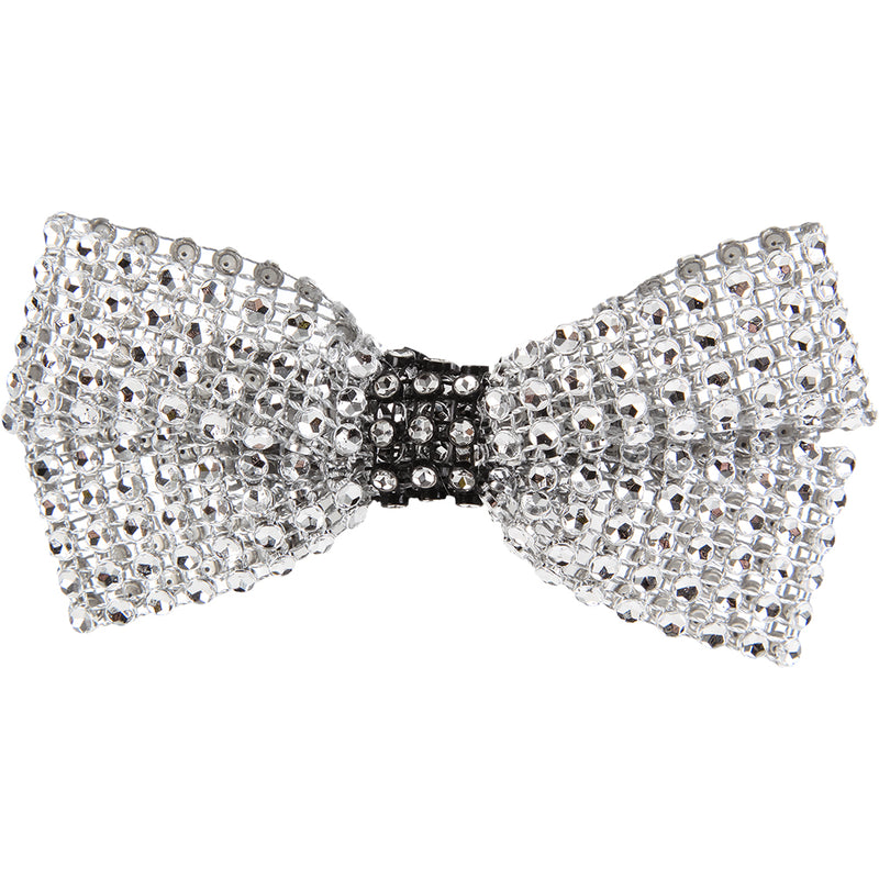 Rhinestone Bow with Contrast Trim