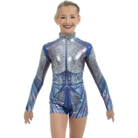 Youth Marble Hex Foil Biketard