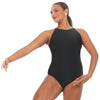 Scoopneck X-Back Mesh Panel Leotard