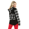 Rev it up Long Sleeve Hooded Embroidered Plaid Shirt