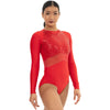 Sweetheart Sequin Mesh Panel Leotard