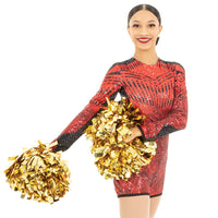 No Limit Long Sleeve Sequin Biketard