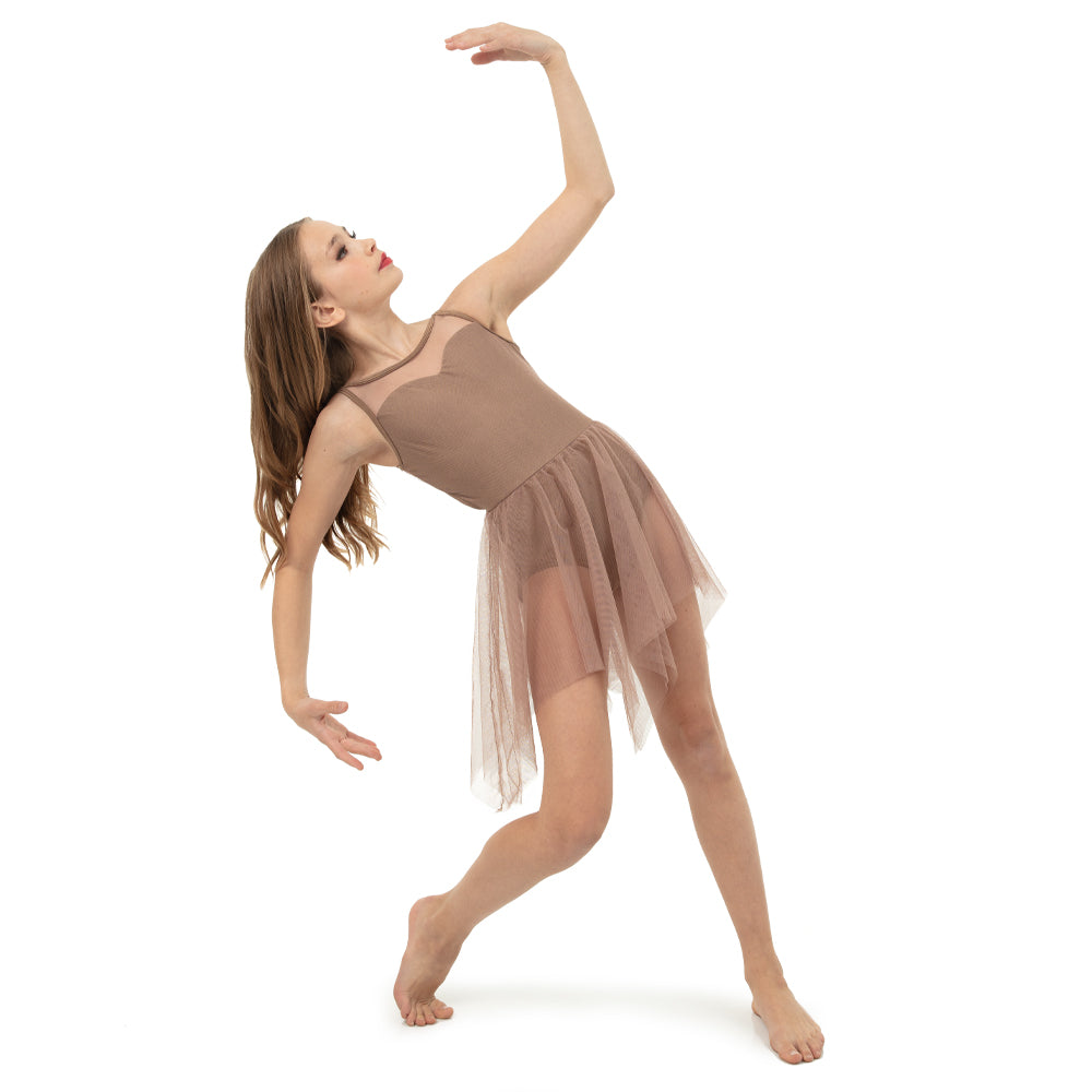 Youth Sweetheart Mesh Handkerchief Lyrical Dress