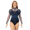 Feather Criss Cross Mesh Leotard