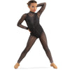 Youth Black Studs Mesh Unitard