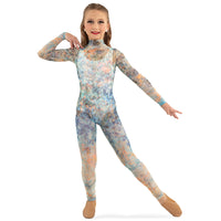 Youth Floral Mesh Unitard