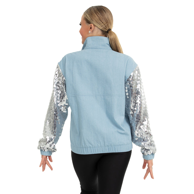 Denim Sequin Jacket