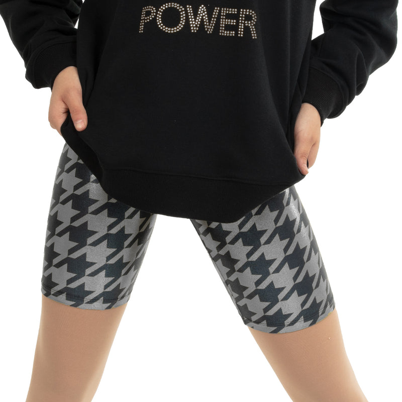 Youth Houndstooth Foil Shorts