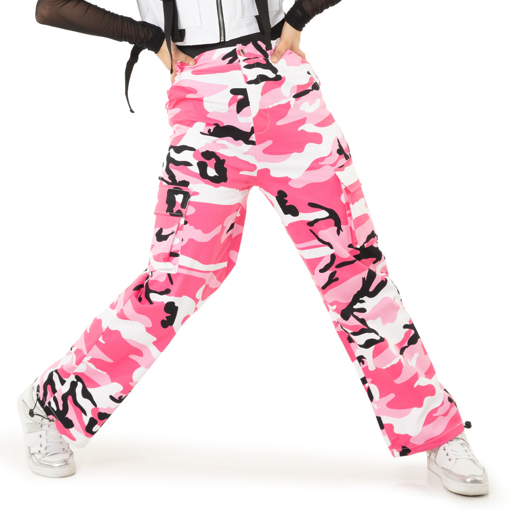 Youth Cargo Parachute Wide Leg Cinched Pants