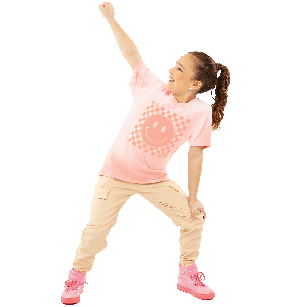 Checkered Smiley Face Tee