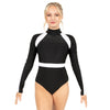 Long Sleeve Metallic Rhinestone Leotard