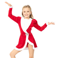 Youth Holiday Santa Velvet Dress