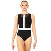 Mesh Overlay Cross Back Leotard