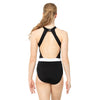 Halter Cut Out Mesh Open Back Leotard
