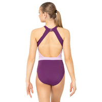 Halter Cut Out Mesh Open Back Leotard