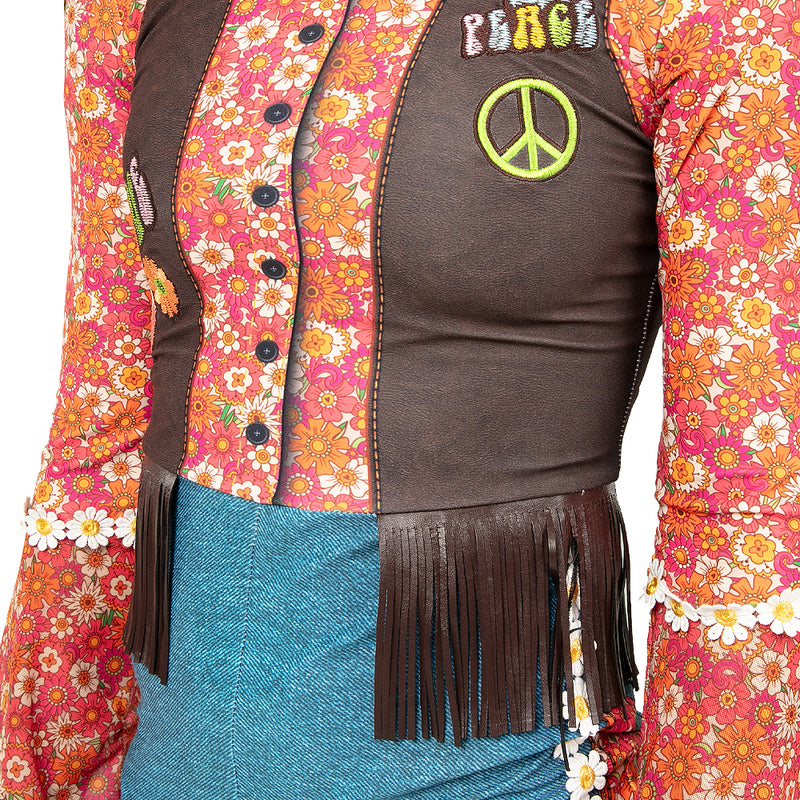 Flower Power Hippie 70s Biketard