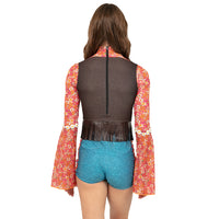 Flower Power Hippie 70s Biketard