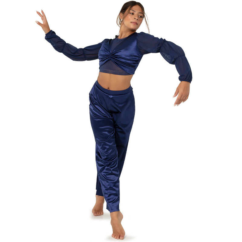 Billow Sleeve Twist Midi Top