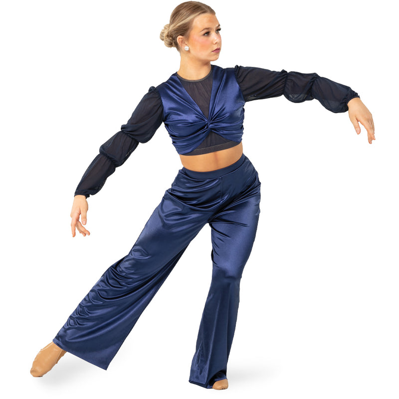 Youth Satin Lux Wide Leg Pant