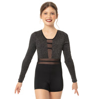 Youth Pin Stripe Long Sleeve Performance Biketard