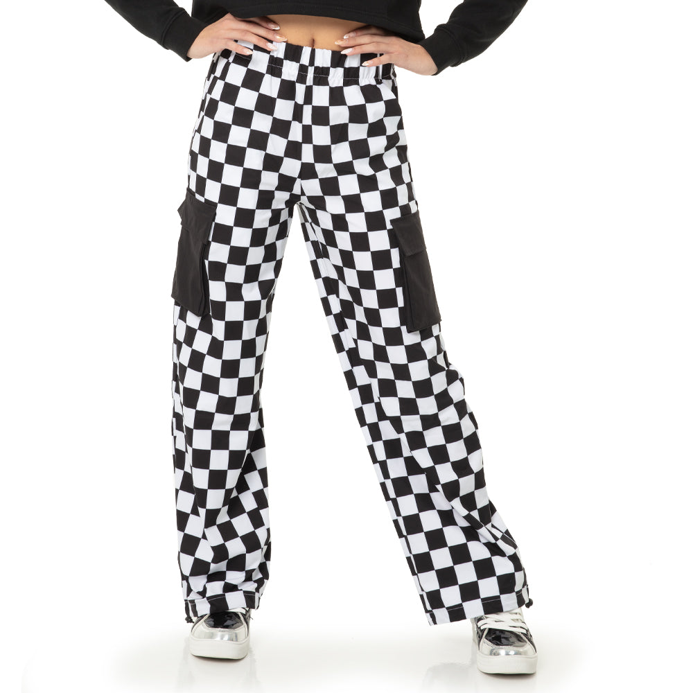 Youth Checkered Wide Leg Pant