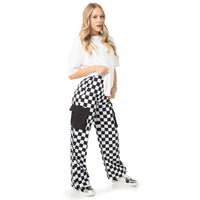 Checkered Wide Leg Pant