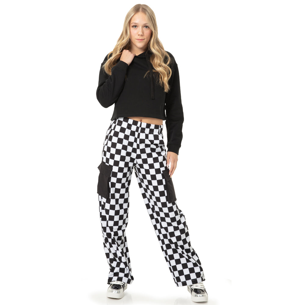 Checkered Wide Leg Pant