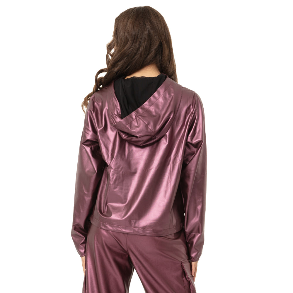 Chrome Ripstop Hooded Windbreaker
