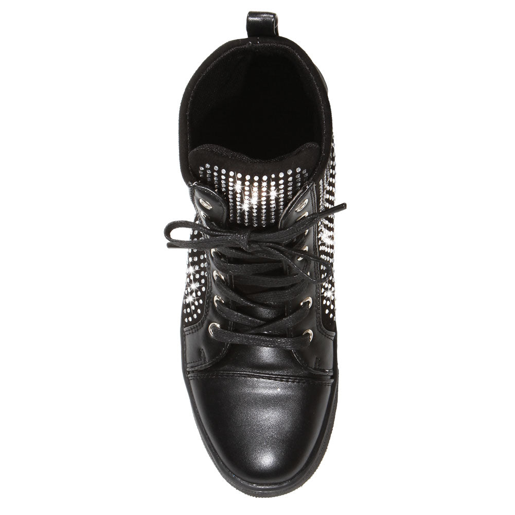 Alexandra Rhinestone High Top Dance Sneakers