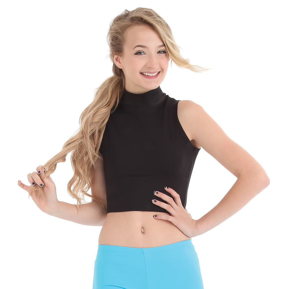 Mock Neck Crop Top