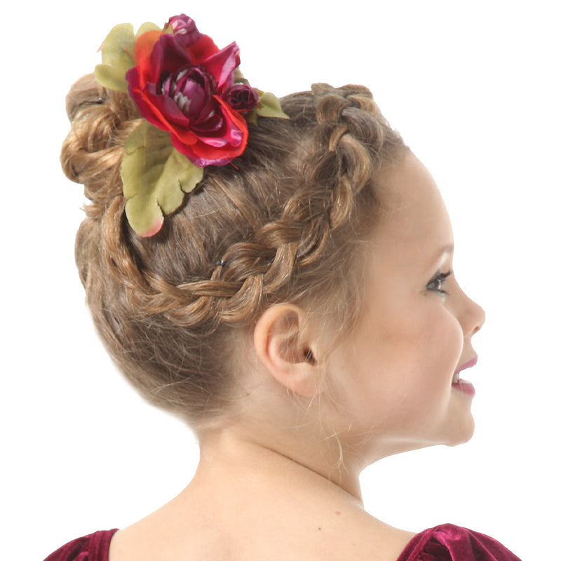 Maroon Floral Hair Piece