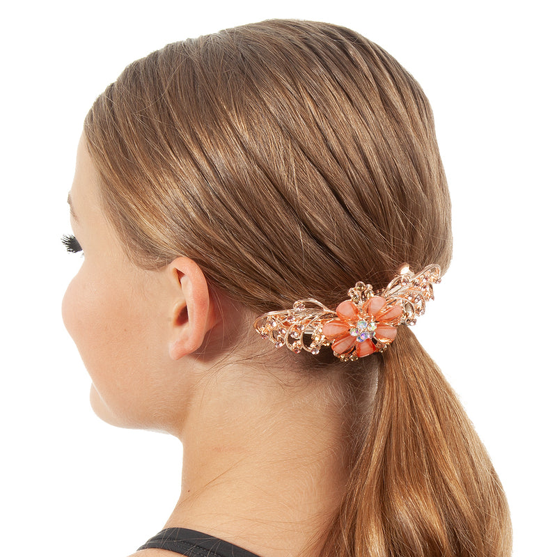 Rhinestone Flower Clip