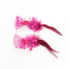 Flower Beaded Hair Clips- 2 Pack