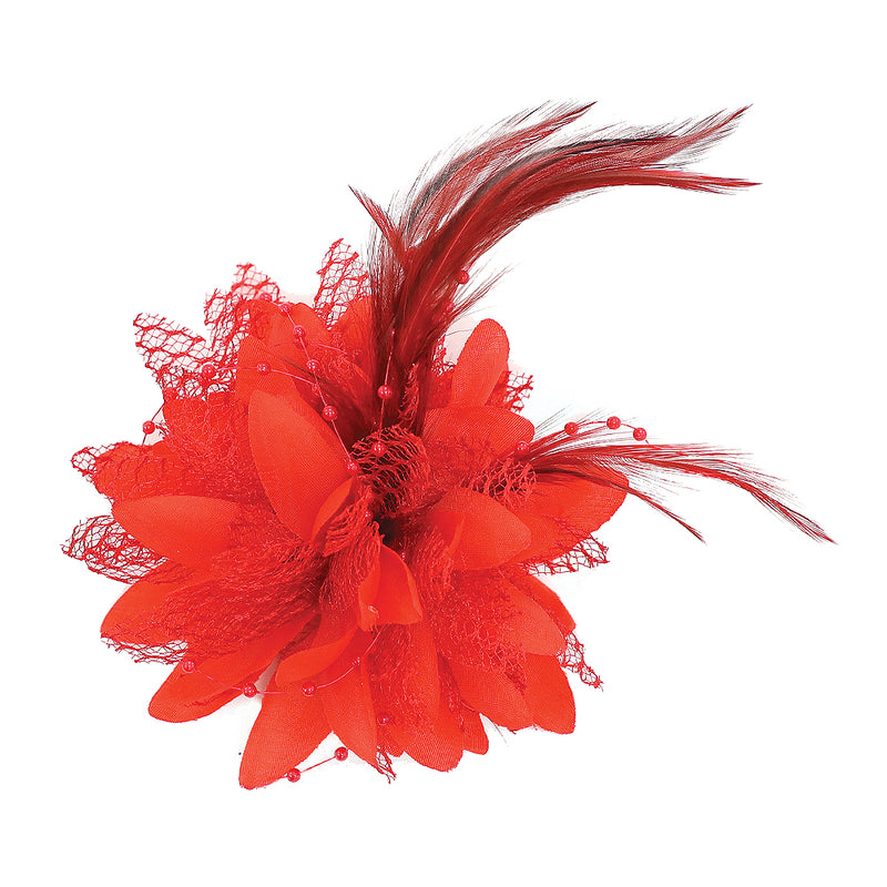 Feather Flower Clip